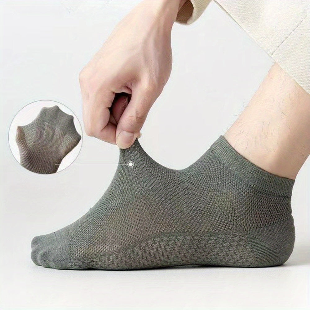 Thin Summer Breathable Ankle Socks Men's Casual Mesh Socks