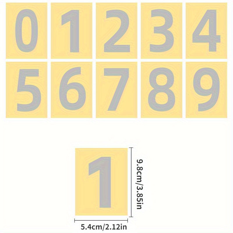 10pcs Reflective Door Number Sticker Label Scene Decor