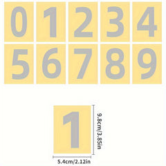 10pcs Reflective Door Number Sticker Label Scene Decor