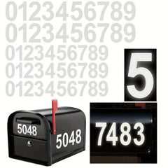 10pcs Reflective Door Number Sticker Label Scene Decor