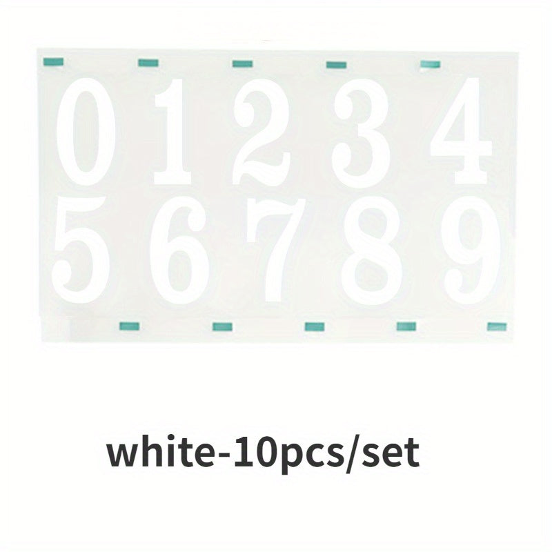 10pcs Reflective Door Number Sticker Label Scene Decor