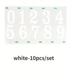 10pcs Reflective Door Number Sticker Label Scene Decor