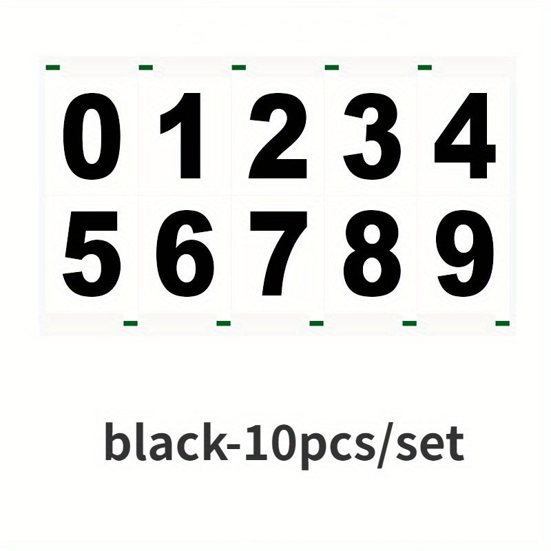 10pcs Reflective Door Number Sticker Label Scene Decor