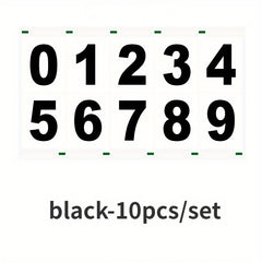 10pcs Reflective Door Number Sticker Label Scene Decor