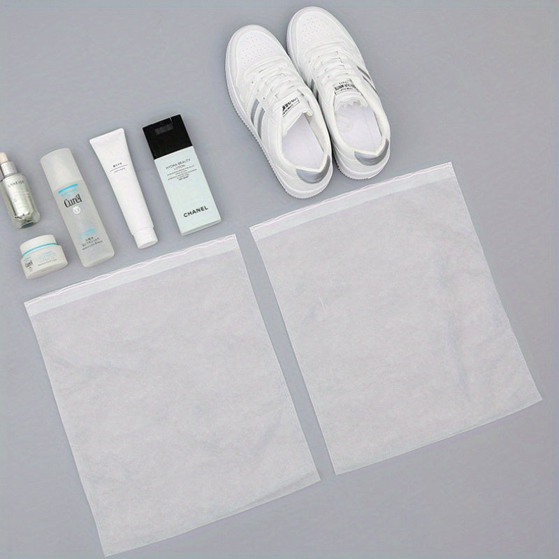 10pcs Shoe Drawstring Storage Bag Non Woven Fabric Dust Proof Shoe Bag