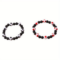 Personalized Football Bracelet Set Sporty Style Hand Accessories
