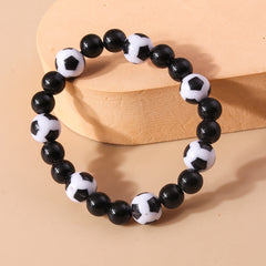 Personalized Football Bracelet Set Sporty Style Hand Accessories