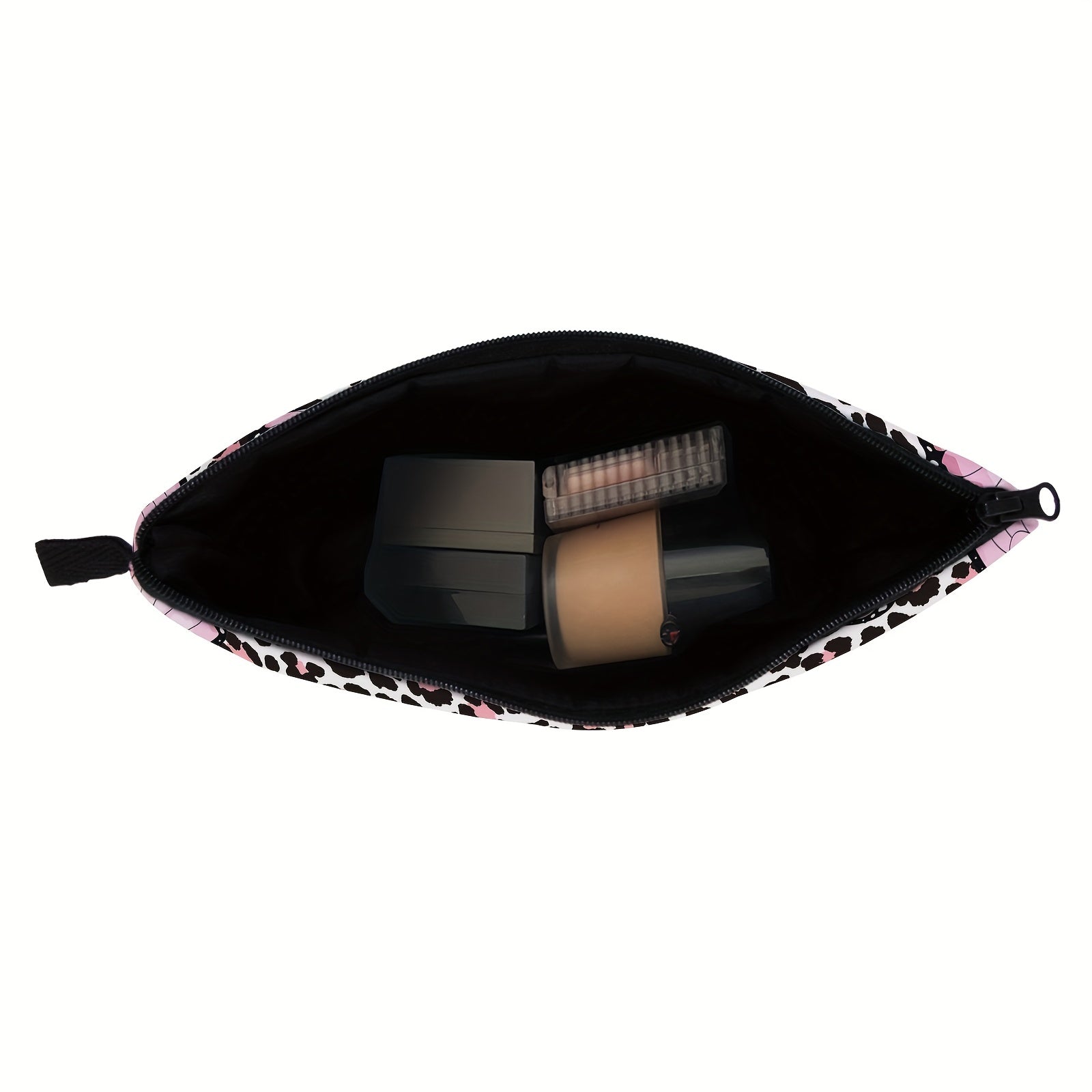 Leopard & Butterfly Makeup Bag Zipper Roomy Toiletry Travel Organizer Gift