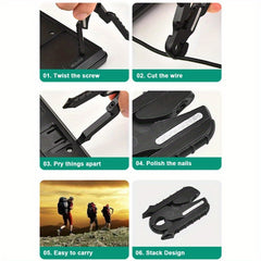 Portable Folding Plier Stainless Steel for Camping Picnic Cycling