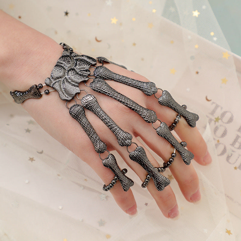 Punk Skull Hand Bone Bangle Bracelet