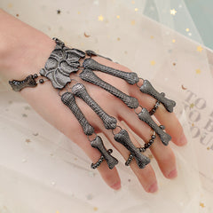 Punk Skull Hand Bone Bangle Bracelet