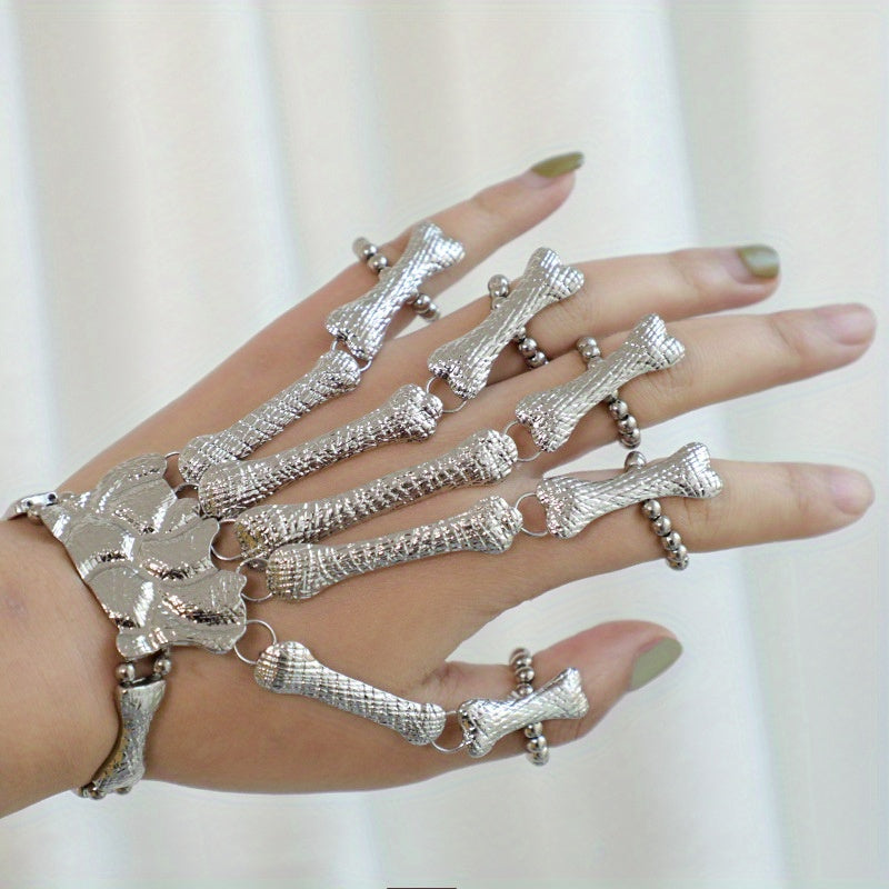 Punk Skull Hand Bone Bangle Bracelet
