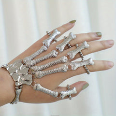 Punk Skull Hand Bone Bangle Bracelet