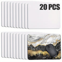 Sublimation Mouse Pad Blanks for Heat Press Printing Crafts - Pack of 10 or 20