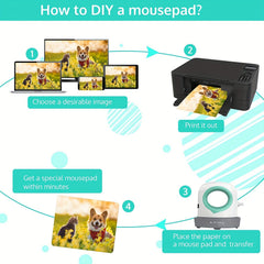Sublimation Mouse Pad Blanks for Heat Press Printing Crafts - Pack of 10 or 20