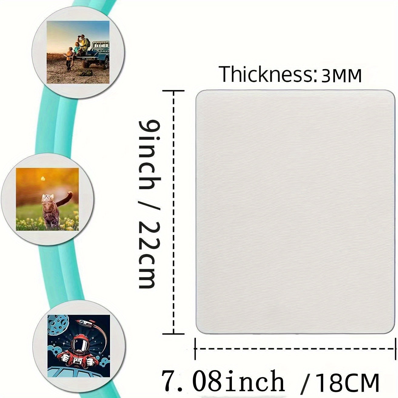 Sublimation Mouse Pad Blanks for Heat Press Printing Crafts - Pack of 10 or 20