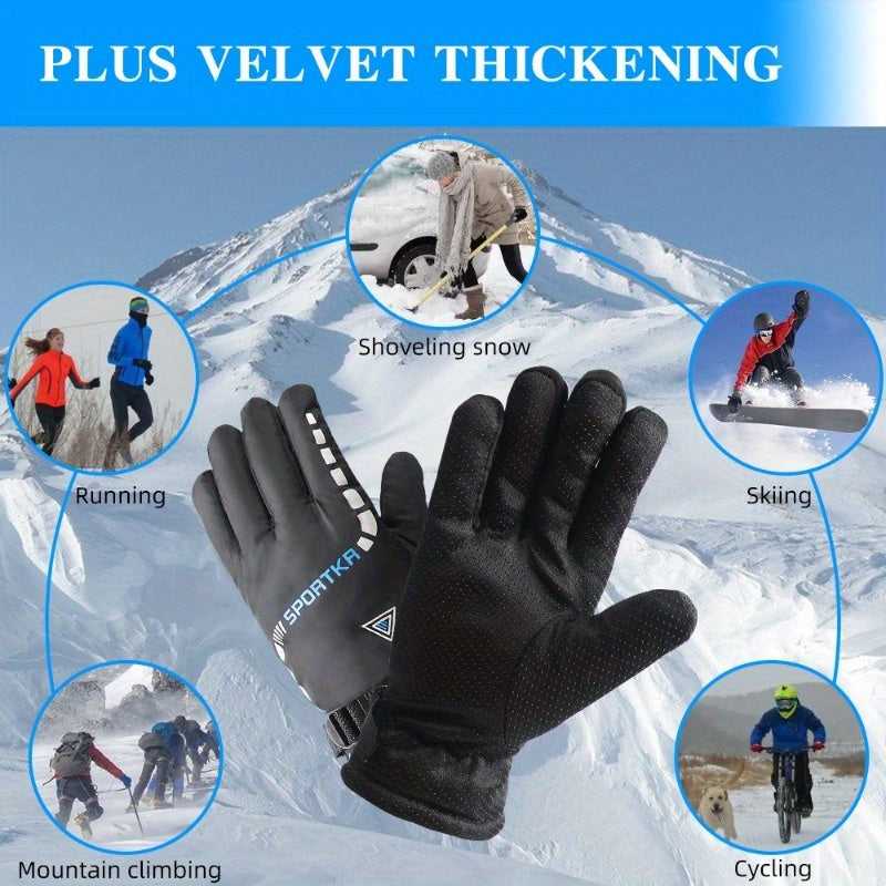 Winter Cycling Gloves Windproof Waterproof Outdoor Ski Motorcycle Riding