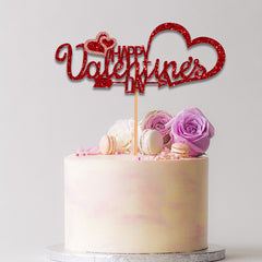 7pcs Valentines Cake Toppers Acrylic Cupcake Toppers Party Decoration