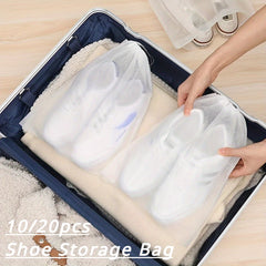 Portable Shoe Drawstring Storage Bag Non Woven Fabric Shoe Bag 50pcs Set