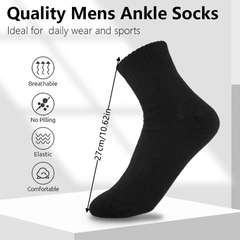 10 Pairs Men's Thin Breathable Mid Calf Business Socks