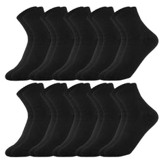 10 Pairs Men's Thin Breathable Mid Calf Business Socks