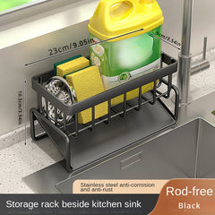 Kitchen Storage Rack Wall-mounted Rag Rack Sponge Storage Rack