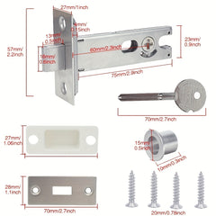 Stainless Steel Hidden Manager Fire Door Tubewell Mortise Lock Latche
