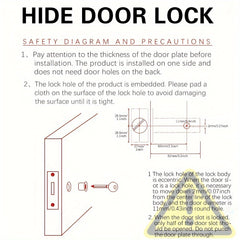 Stainless Steel Hidden Manager Fire Door Tubewell Mortise Lock Latche