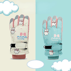 Winter Thickened Warm Gloves Windproof & Coldproof Cartoon Outdoor Skiing Gloves