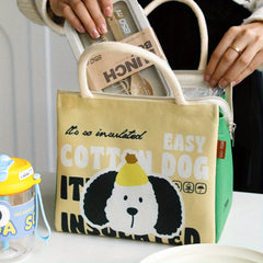 1pc Cartoon Lunch Box Bag Large Capacity Waterproof Oilproof Insulated Bag