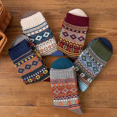 Winter Warm Thicken Socks Vintage Casual Harajuku Ethnic Style Gift