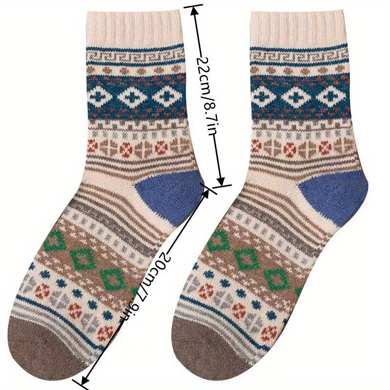 Winter Warm Thicken Socks Vintage Casual Harajuku Ethnic Style Gift