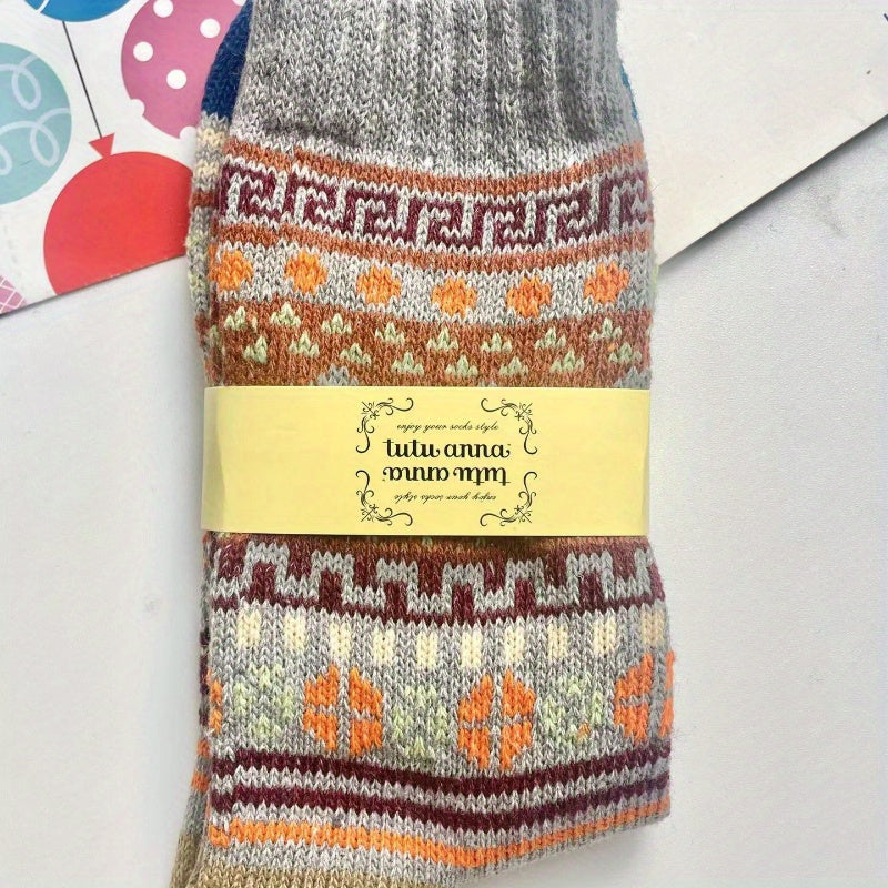 Winter Warm Thicken Socks Vintage Casual Harajuku Ethnic Style Gift