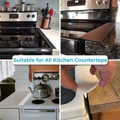 4pcs Silicone Stove Gap Cover Kitchen Counter Gap Filler Heat Resistant