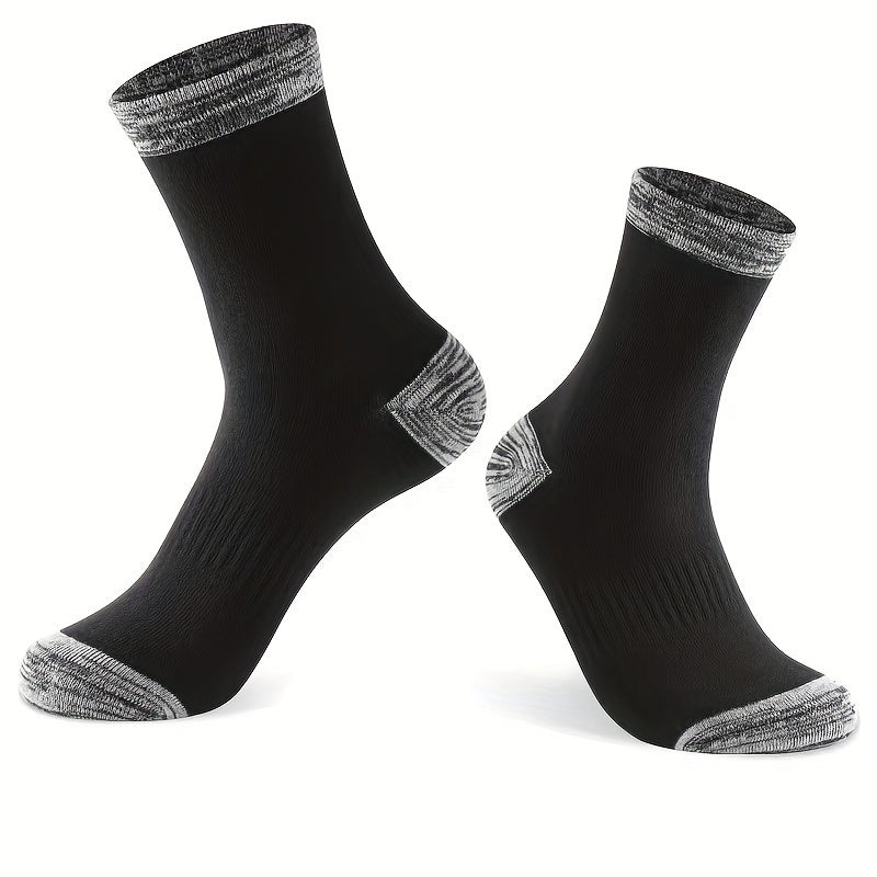 Men's Thick Sport Socks Breathable Mid Calf Basketball Socks