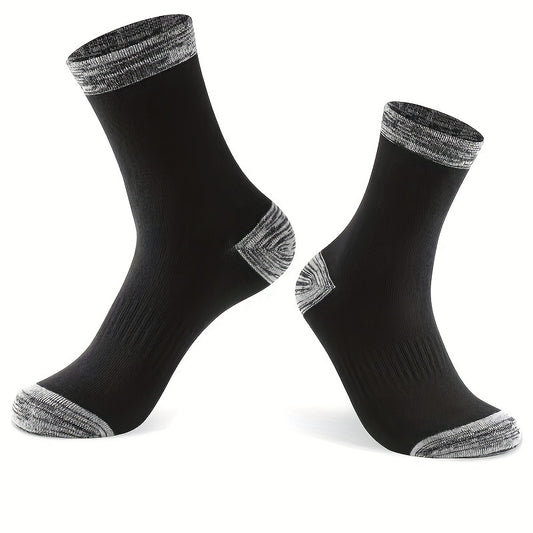 Men's Thick Sport Socks Breathable Mid Calf Basketball Socks