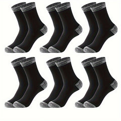 Men's Thick Sport Socks Breathable Mid Calf Basketball Socks