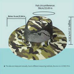 Breathable Camouflage Bucket Sun Hat for Fishing