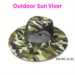 Breathable Camouflage Bucket Sun Hat for Fishing