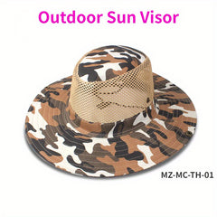 Breathable Camouflage Bucket Sun Hat for Fishing