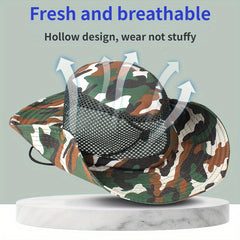 Breathable Camouflage Bucket Sun Hat for Fishing