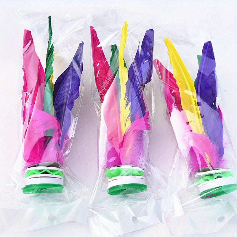 Colorful Chicken Feather Shuttlecock for Fitness Competition