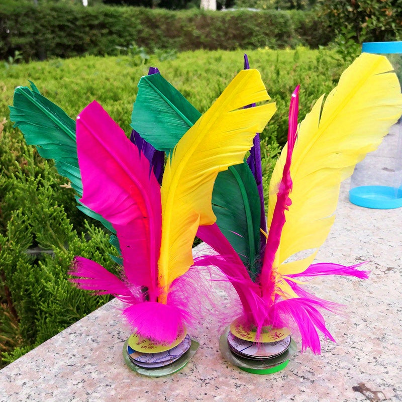 Colorful Chicken Feather Shuttlecock for Fitness Competition