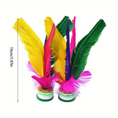Colorful Chicken Feather Shuttlecock for Fitness Competition