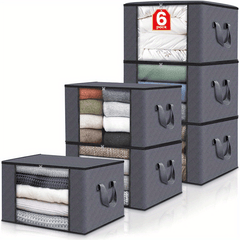 2pcs Foldable Large Capacity Storage Bags with Zipper for Clothes Quilt Blanket