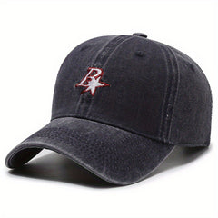 Vintage Letter Embroidered Baseball Cap Distressed Outdoor Sun Hat
