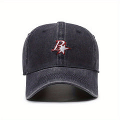 Vintage Letter Embroidered Baseball Cap Distressed Outdoor Sun Hat