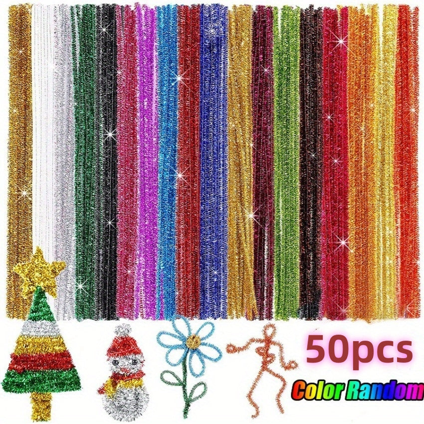 50pcs Colorful Twister Rods for DIY Hair Hoop Bouquet Stick