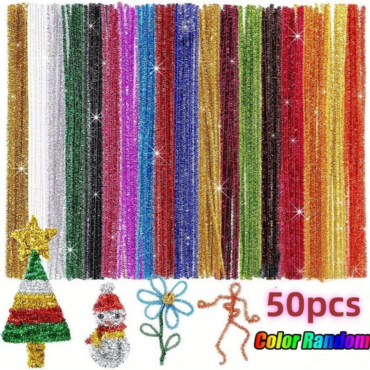 50pcs Colorful Twister Rods for DIY Hair Hoop Bouquet Stick