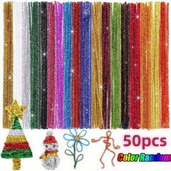 50pcs Colorful Twister Rods for DIY Hair Hoop Bouquet Stick